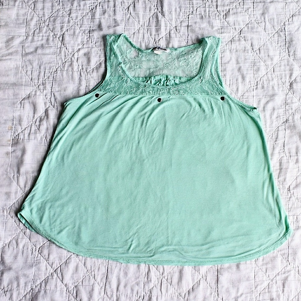 New Fashion Mint Lace Tank size Extra Small